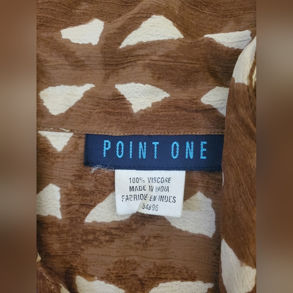 Brown and cream triangle dress soft viscose - Picture 6 of 7